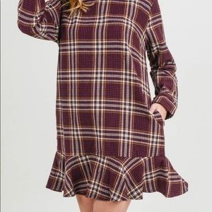 Women checker shift dress
